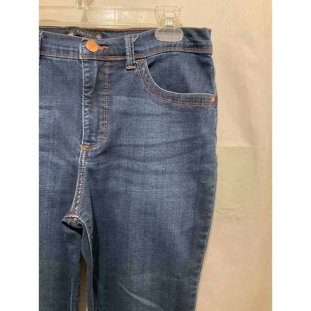 Lee Easy Fit Women Dark Wash Capri Denim Jeans Blue - Picture 2 of 10